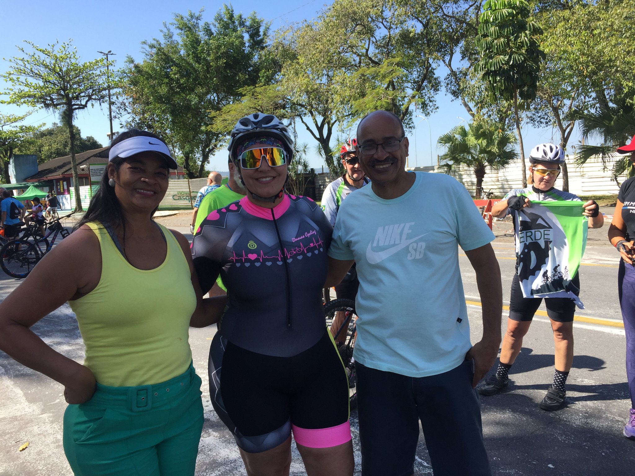 Momento especial do passeio ciclístico